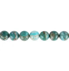 Heilstein & Edelstein-Strang - Kugeln, Andenopal grünblau, 10-10,5mm (39cm)