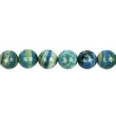 Heilstein & Edelstein-Strang - Kugeln, Andenopal grün/blau, 12mm