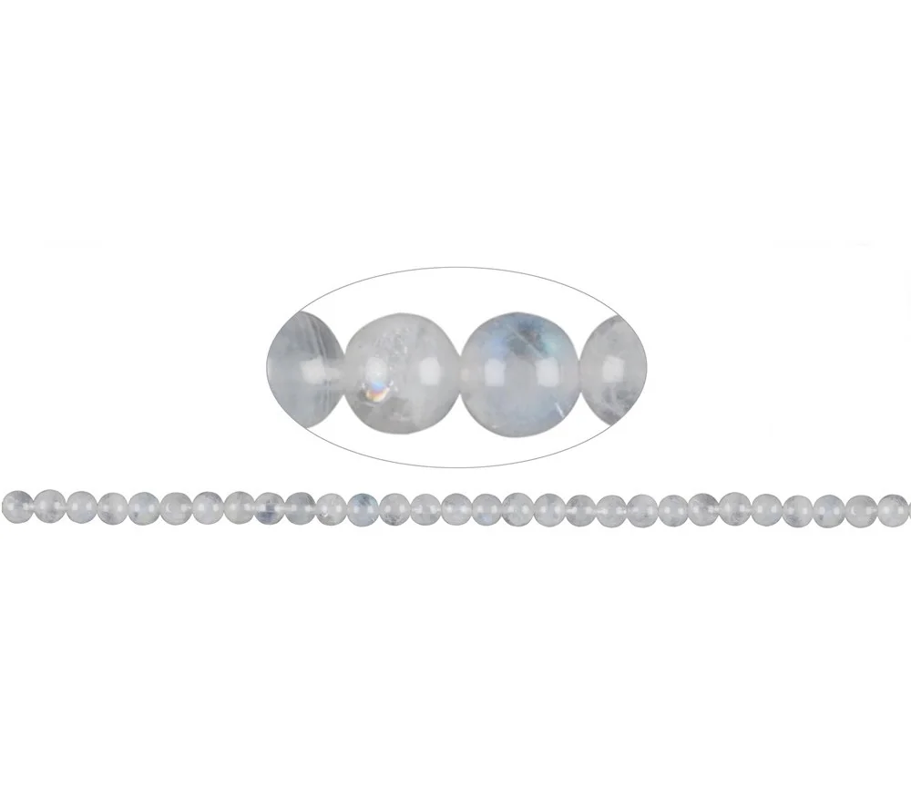 Heilstein & Edelstein-Strang - Kugeln, Labradorit (weiß) A, 05mm