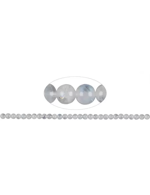 Heilstein & Edelstein-Strang - Kugeln, Labradorit (weiß) A, 05mm