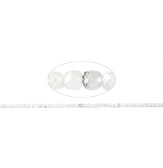 Heilstein & Edelstein-Strang - Würfel, Labradorit (weiß), 04mm (39cm)
