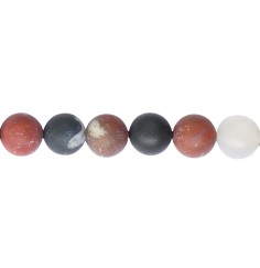 Heilstein & Edelstein-Strang - Kugeln, Sardonyx, matt, 12mm