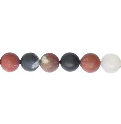 Heilstein & Edelstein-Strang - Kugeln, Sardonyx, matt, 12mm