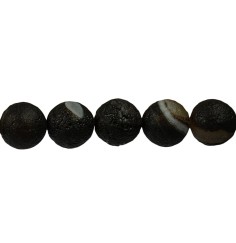 Heilstein & Edelstein-Strang - Kugeln, Sardonyx (Antik) matt, 13 - 14mm