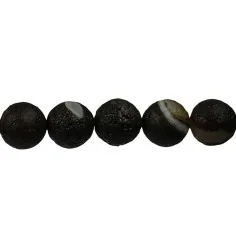 Heilstein & Edelstein-Strang - Kugeln, Sardonyx (Antik) matt, 13 - 14mm