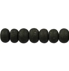 Heilstein & Edelstein-Strang - Button, Sardonyx (Antik) matt, 09-10 x 14mm (33,5 cm)