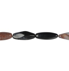 Heilstein & Edelstein-Strang - Spindeln, Sardonyx, 33 x 12mm