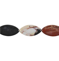 Heilstein & Edelstein-Strang - Navette, Sardonyx, 40 x 18-22mm