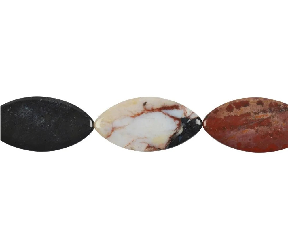 Heilstein & Edelstein-Strang - Navette, Sardonyx, 40 x 18-22mm