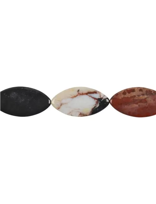 Heilstein & Edelstein-Strang - Navette, Sardonyx, 40 x 18-22mm