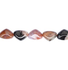 Heilstein & Edelstein-Strang - Nuggets Dreieck, Sardonyx, 20 x 15mm