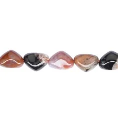 Heilstein & Edelstein-Strang - Nuggets Dreieck, Sardonyx, 20 x 15mm