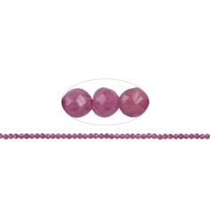 Heilstein & Edelstein-Strang - Kugeln, Turmalin (pink), facettiert, 02 - 02,5mm