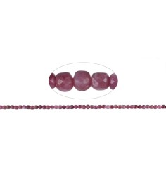Heilstein & Edelstein-Strang - Würfel, Turmalin (rosa), facettiert, 04mm