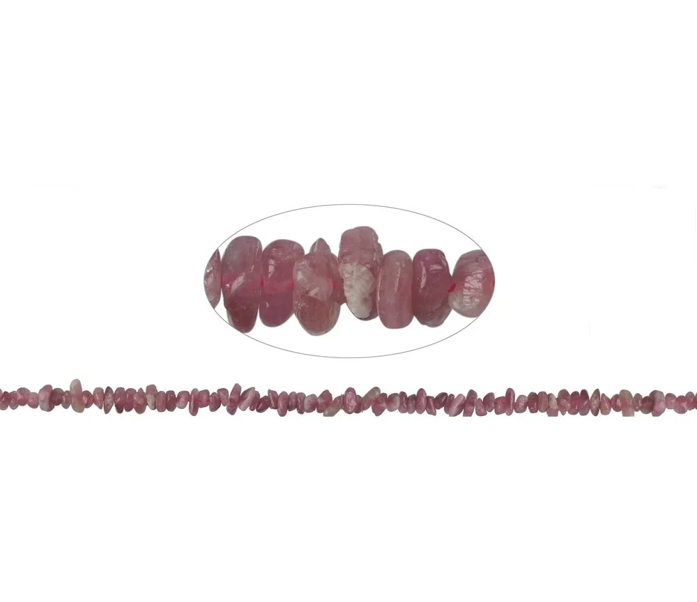 Heilstein & Edelstein-Strang - Pebbels, Turmalin (rosa), 03 x 05-07mm