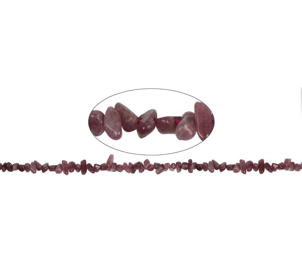 Heilstein & Edelstein-Strang - Chips, Turmalin (rosa) , 03-04 x 06-10mm