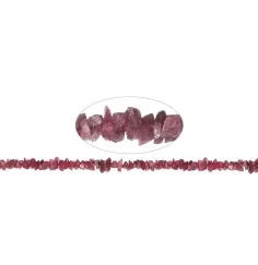 Heilstein & Edelstein-Strang - Chips (roh), Turmalin (rosa), 05 x 08mm