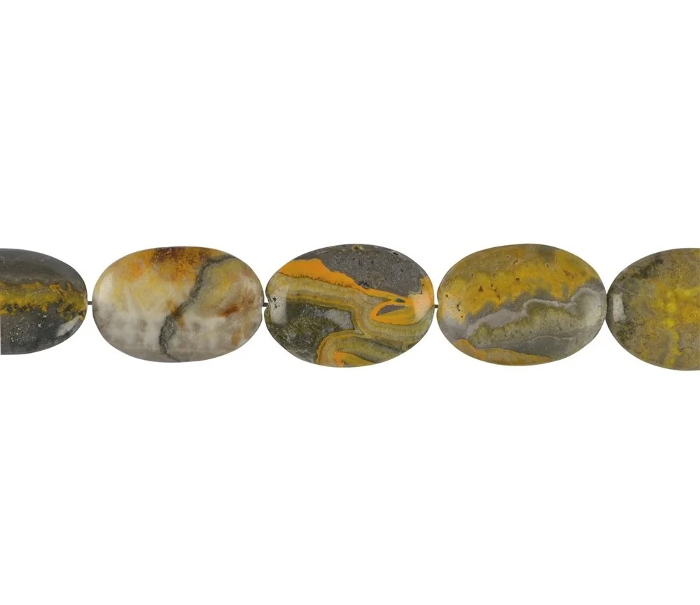 Heilstein & Edelstein-Strang - Linsen, Eclipse (stab.), 25 x 17mm (39cm)