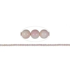 Heilstein & Edelstein-Strang - Kugeln, Perlmutt (rosa), 04mm