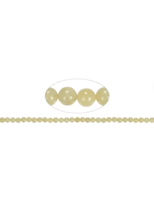 Heilstein & Edelstein-Strang - Kugeln, Heliodor, 06mm