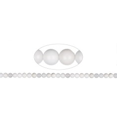 Heilstein & Edelstein-Strang - Kugeln, Achat (weiß-transparent), 08mm