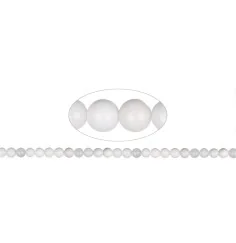 Heilstein & Edelstein-Strang - Kugeln, Achat (weiß-transparent), 08mm