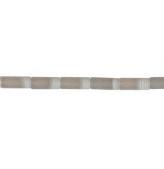 Heilstein & Edelstein-Strang - Zylinder, Achat (creme-weiß), 20 x 8mm (48cm)