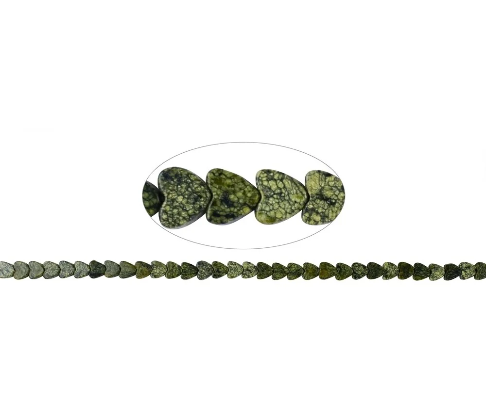 Heilstein & Edelstein-Strang - Herzen, Serpentin (Asterit), 06mm