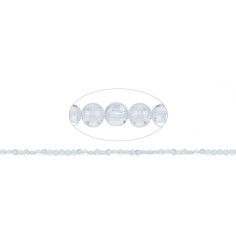 Heilstein & Edelstein-Strang - Scheibe/Coin, Topas (weiß), facettiert, 04mm (39cm)