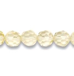 Heilstein & Edelstein-Strang - Kugeln, Limonenquarz (gebr.), facettiert, 04mm