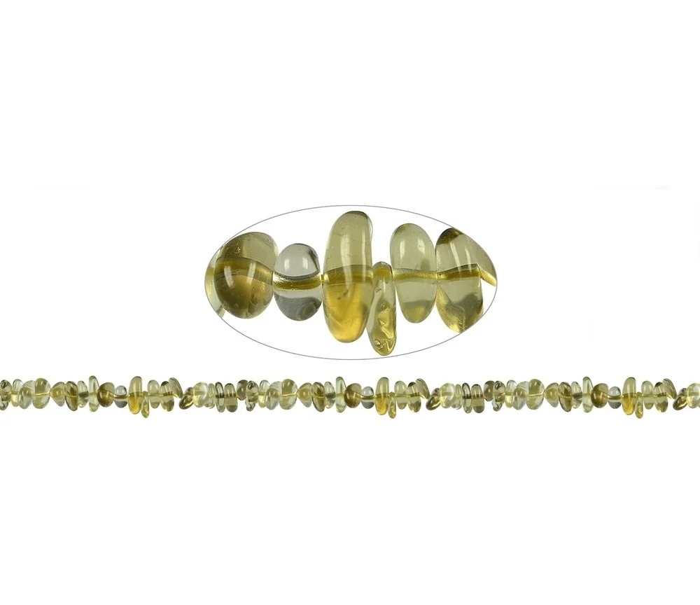 Heilstein & Edelstein-Strang - Splitter, Limonenquarz (gebr.), 03-05 x 05-10mm