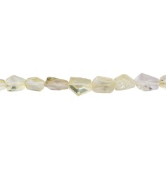 Heilstein & Edelstein-Strang - Nuggets, Limonenquarz (gebr.), 13-16 x 11-13mm, facettiert