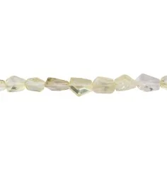 Heilstein & Edelstein-Strang - Nuggets, Limonenquarz (gebr.), 13-16 x 11-13mm, facettiert