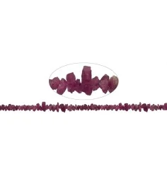 Heilstein & Edelstein-Strang - Splitter roh, Turmalin (rosa), matt, 04 – 08mm