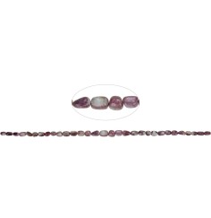 Heilstein & Edelstein-Strang - Nuggets, Turmalin (rosa), 08-15 x 07-10mm, mit Verlauf (50cm)