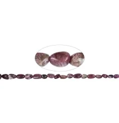 Heilstein & Edelstein-Strang - Nuggets, Turmalin (rosa), 15-20 x 08-13mm, mit Verlauf (50cm)