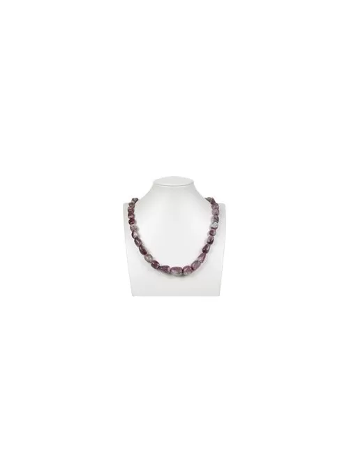 Heilstein & Edelstein-Strang - Nuggets, Turmalin (rosa), 15-20 x 08-13mm, mit Verlauf (50cm)