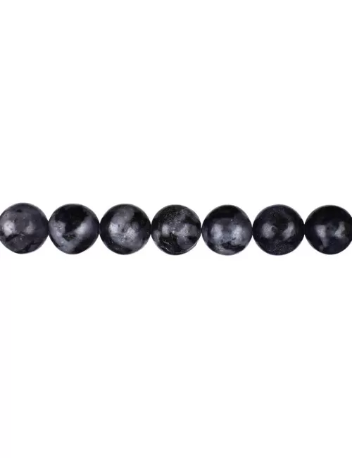 Heilstein & Edelstein-Strang - Kugeln, Gabbro (Mystic Merlinite), 10mm