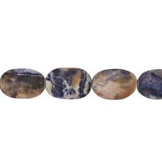 Heilstein & Edelstein-Strang - Freeform flach, Fluorit-Opal (Tiffany Stone), 30 x 20mm