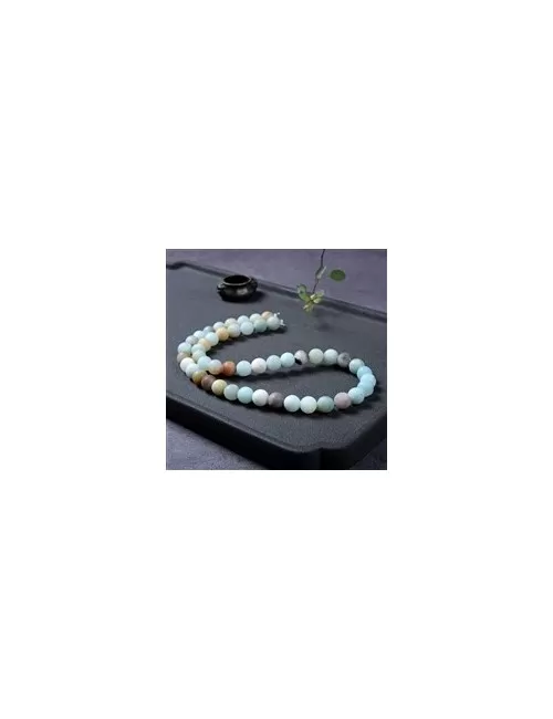 Heilstein & Edelstein-Strang - Kugeln, Amazonit (bunt), matt, 08mm (38cm)