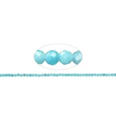 Heilstein & Edelstein-Strang - Kugeln, Amazonit, facettiert, 03mm