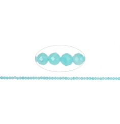 Heilstein & Edelstein-Strang - Kugeln, Amazonit, facettiert, 02mm
