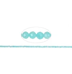 Heilstein & Edelstein-Strang - Kugeln, Amazonit, facettiert, 02mm