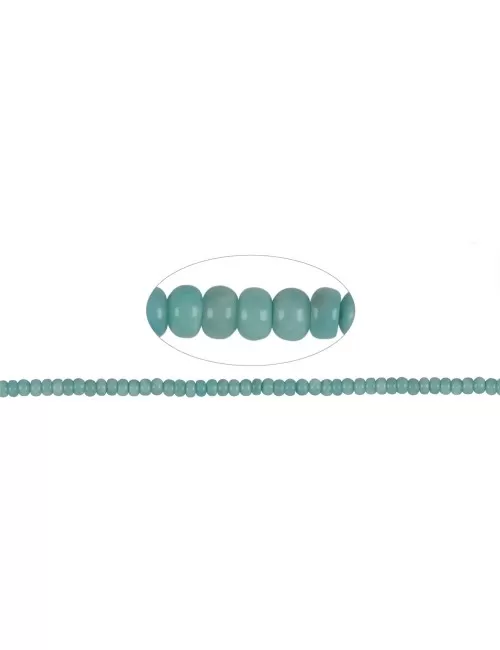 Heilstein & Edelstein-Strang - Button, Amazonit AA, 03 x 06mm