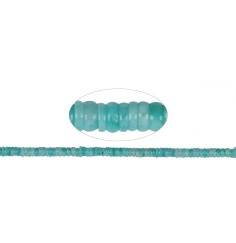Heilstein & Edelstein-Strang - Button, Amazonit (hell), 02 x 06-07mm