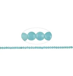 Heilstein & Edelstein-Strang - Coin, Amazonit (hell), facettiert, 04mm