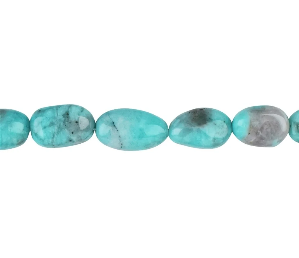 Heilstein & Edelstein-Strang - Nuggets, Amazonit (Peru), 20-25 x 15mm