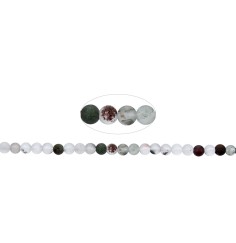 Heilstein & Edelstein-Strang - Kugeln, Inklusenquarz, matt, 04mm