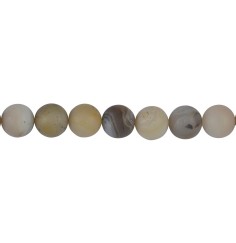 Heilstein & Edelstein-Strang - Kugeln, Achat (Montana-Achat) matt, 14mm (38cm)