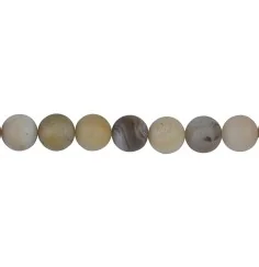 Heilstein & Edelstein-Strang - Kugeln, Achat (Montana-Achat) matt, 14mm (38cm)